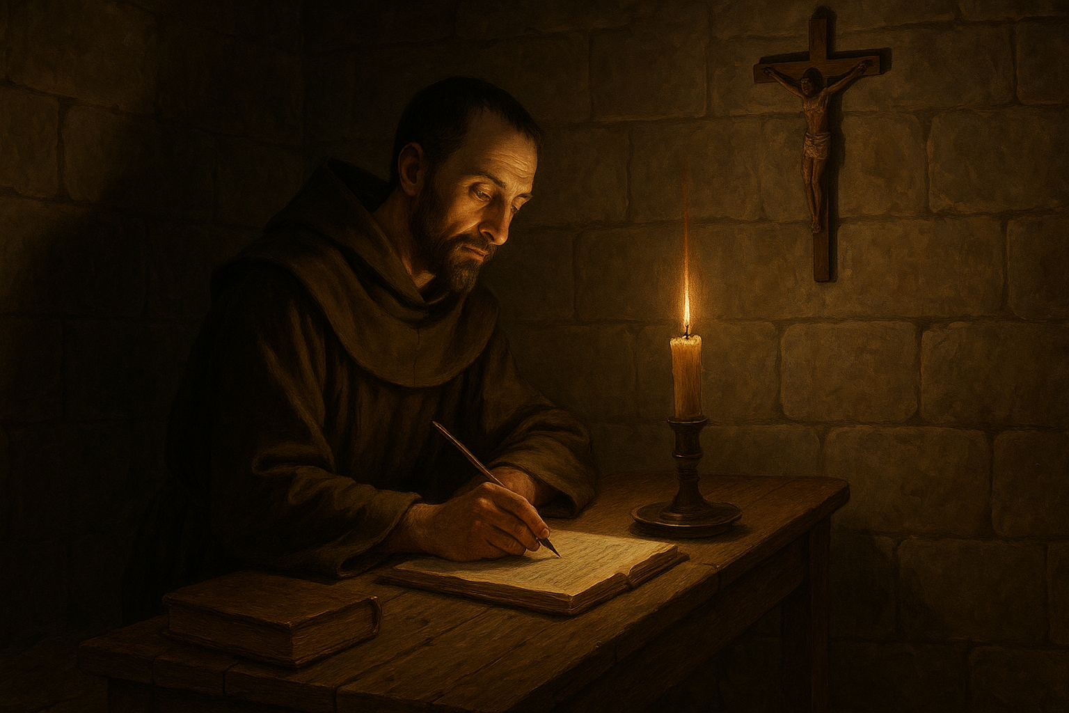 fray luis de león en la celda de la inquisición